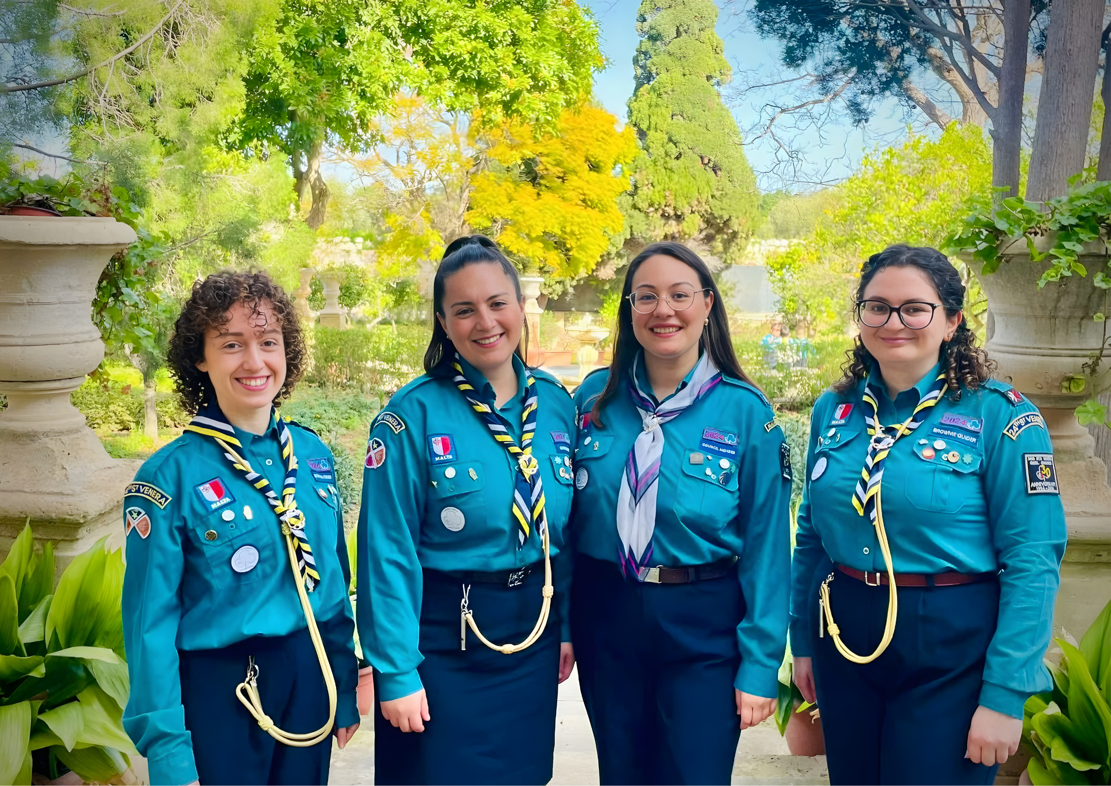 Leaders smiling together